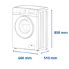 Imagen de Lavarropas JAMES 6 KG LR 6990 SILVER