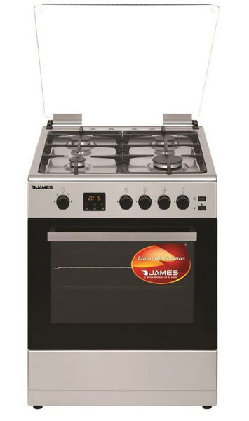 Imagen de Cocina JAMES a Supergas 4 Hornallas con Mesada de Acero Inoxidable