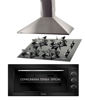 Imagen de Horno Empotrar Tem + Anafe Vidrio 4H + Campana 60 cm