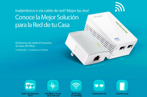 Imagen de Kit Extensor Powerline WiFi