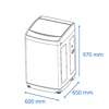 Imagen de Lavarropas James 10 KG Blanco
