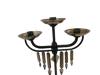Imagen de Candelabro Antiguo De Metal De 3 Velas Con Caireles – Estilo Vintage