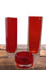 Imagen de Set Floreros y Centro Cristal Cá d'Oro Seguso Rojo Rubí