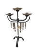 Imagen de Candelabro Antiguo De Metal De 3 Velas Con Caireles – Estilo Vintage